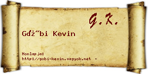 Góbi Kevin névjegykártya